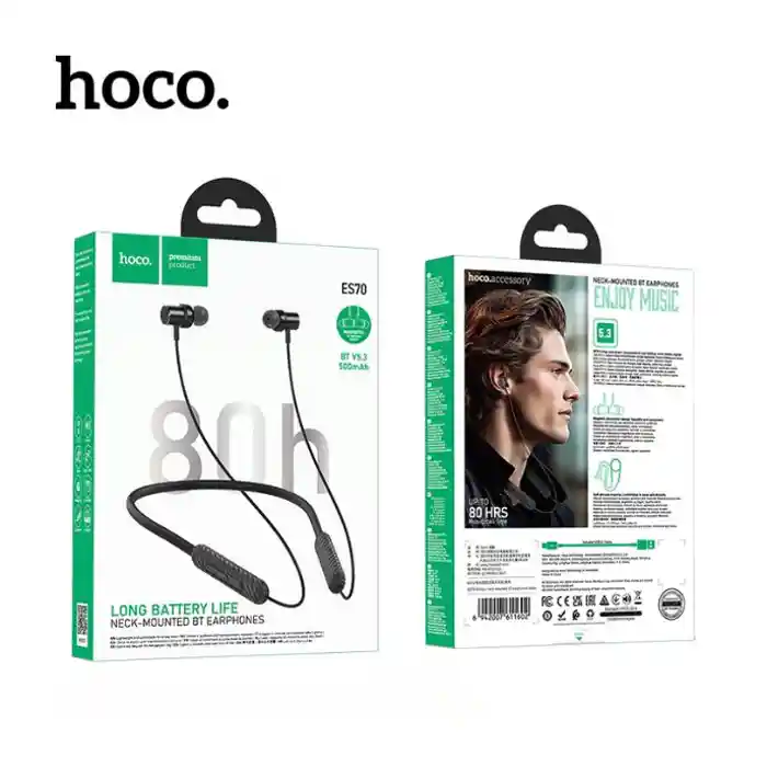 Hoco ES70 Long Battery Backup Bluetooth Neckband
